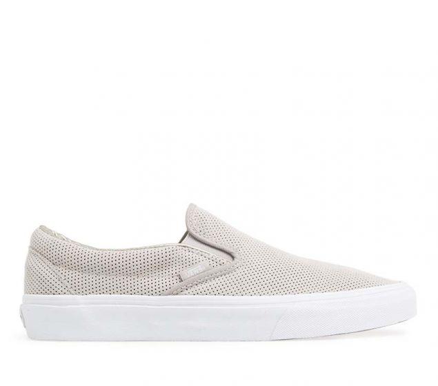 Vans perforated 2025 suede slip on